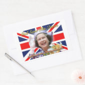Sticker Rectangulaire HM Queen Elizabeth II Diamond Jubilee (Enveloppe)