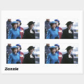 Sticker Rectangulaire HM Queen Elizabeth II-Margaret Thatcher (Feuille)