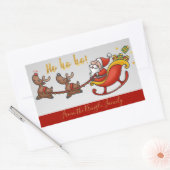 Sticker Rectangulaire Ho Ho Ho Cute Santa Claus Noël personnalisé (Enveloppe)