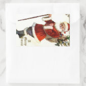 Sticker Rectangulaire Ho Ho Ho Santa Claus (Sac)