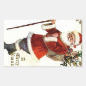 Sticker Rectangulaire Ho Ho Ho Santa Claus (Devant)