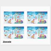 Sticker Rectangulaire hockey (Feuille)