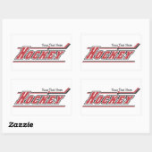Sticker Rectangulaire Hockey (personnalisable) (Feuille)