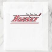 Sticker Rectangulaire Hockey (personnalisable) (Sac)