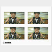 Sticker Rectangulaire Hog Wild (Feuille)