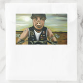 Sticker Rectangulaire Hog Wild (Sac)