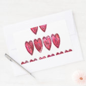 Sticker Rectangulaire Hoho ! Père Noël coeur cool texte Noël amour desi (Enveloppe)