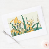 Sticker Rectangulaire Hokusai grasshopper et iris Japon (Enveloppe)