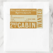 Sticker Rectangulaire Holland America Line Rotterdam (Sac)