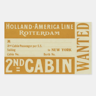 Sticker Rectangulaire Holland America Line Rotterdam