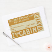Sticker Rectangulaire Holland America Line Rotterdam (Enveloppe)