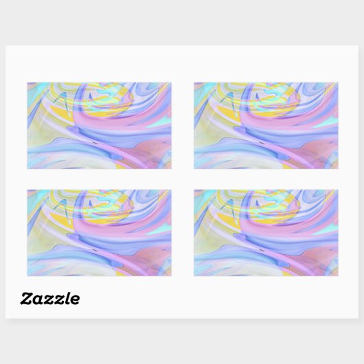 Sticker Rectangulaire hologramme pastel (Feuille)