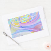 Sticker Rectangulaire hologramme pastel (Enveloppe)