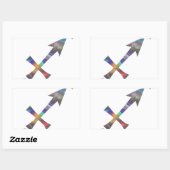 Sticker Rectangulaire hologramme Sagittarius (Feuille)