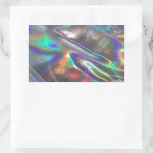 Sticker Rectangulaire holographique (Sac)