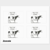 Sticker Rectangulaire Holstein Pensait Vache La Personnaliser (Feuille)