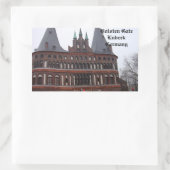 Sticker Rectangulaire Holsten Gate - Lubeck Allemagne (Sac)