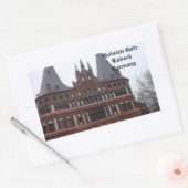 Sticker Rectangulaire Holsten Gate - Lubeck Allemagne (Enveloppe)