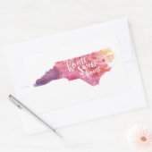 Sticker Rectangulaire Home Sweet Home Caroline du Nord (Enveloppe)
