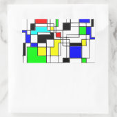 Sticker Rectangulaire Hommage Random Carré À Mondrian (Sac)