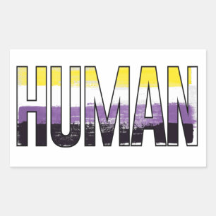 Sticker Rectangulaire Homme non binaire