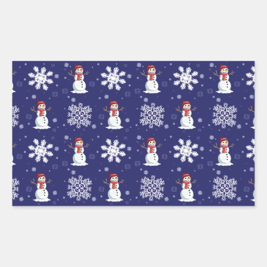 Sticker Rectangulaire Hommes neigeux (Devant)