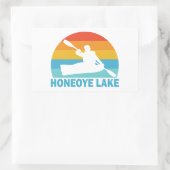 Sticker Rectangulaire Honeoye Lake New York Kayak (Sac)