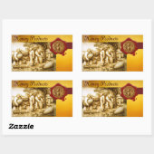STICKER RECTANGULAIRE HONEY BEE, BEEKEEPER RED WAX SEAL (Feuille)