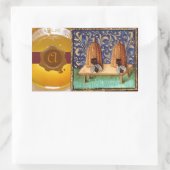 STICKER RECTANGULAIRE HONEY BEE, MONOGRAMME DE SCEAU DE CIRE BROWN (Sac)