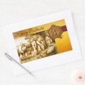 STICKER RECTANGULAIRE HONEY BEE, SCEAU DE CIRE BROWN (Enveloppe)