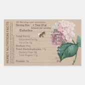 Sticker Rectangulaire Honey Nutrition Fiches Hydrangea Honeybee Kraft (Devant)