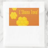 Sticker Rectangulaire Honeycombs L'Shana Tova (Sac)