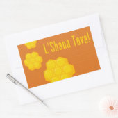 Sticker Rectangulaire Honeycombs L'Shana Tova (Enveloppe)
