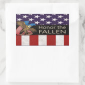 Sticker Rectangulaire Honneur aux militaires tombés (Sac)
