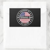 Sticker Rectangulaire Honorer l'autocollant rond classique de la Journée (Sac)