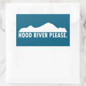 Sticker Rectangulaire Hood River Oregon S'il vous plaît (Sac)