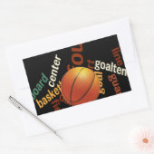 Sticker Rectangulaire Hoops Basketball Sport Fanatics. (Enveloppe)
