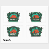 Sticker Rectangulaire Hoosier National Forest Camping (Feuille)