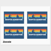 Sticker Rectangulaire Hoover Réservoir Ohio Canoe (Feuille)