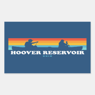 Sticker Rectangulaire Hoover Réservoir Ohio Canoe
