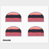 Sticker Rectangulaire Hoover Réservoir Ohio Red Sunrise (Feuille)