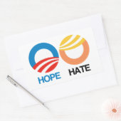 Sticker Rectangulaire HOPE (Obama) HAITE (Trump) (Enveloppe)