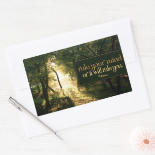 Sticker Rectangulaire Horace Citation inspirationnelle "Réglez votre esp