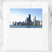 Sticker Rectangulaire Horizon de Chicago (Sac)