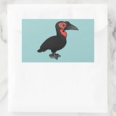 Sticker Rectangulaire Hornbill du Sud Birdorable (Sac)