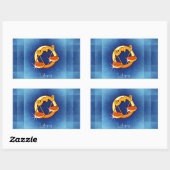 Sticker Rectangulaire horoscope de libra (Feuille)