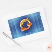 Sticker Rectangulaire horoscope de libra (Enveloppe)
