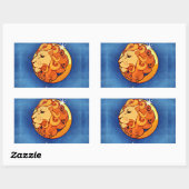 Sticker Rectangulaire horoscope leo (Feuille)