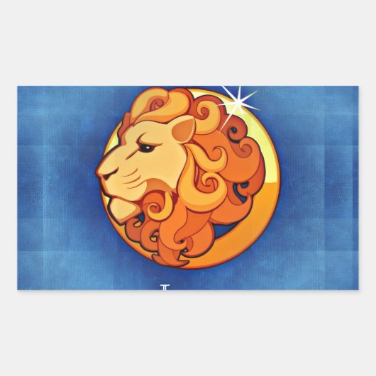 Sticker Rectangulaire horoscope leo (Devant)