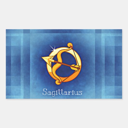Sticker Rectangulaire horoscope sagittaire (Devant)